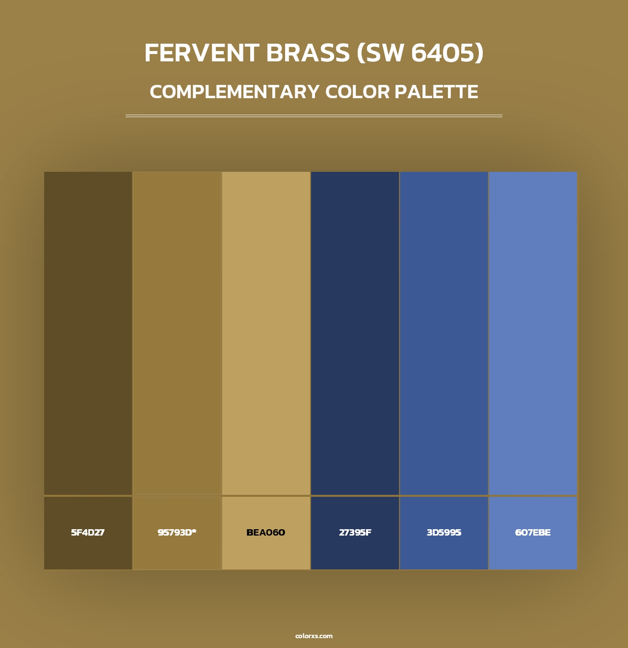 Fervent Brass (SW 6405) - Complementary Color Palette