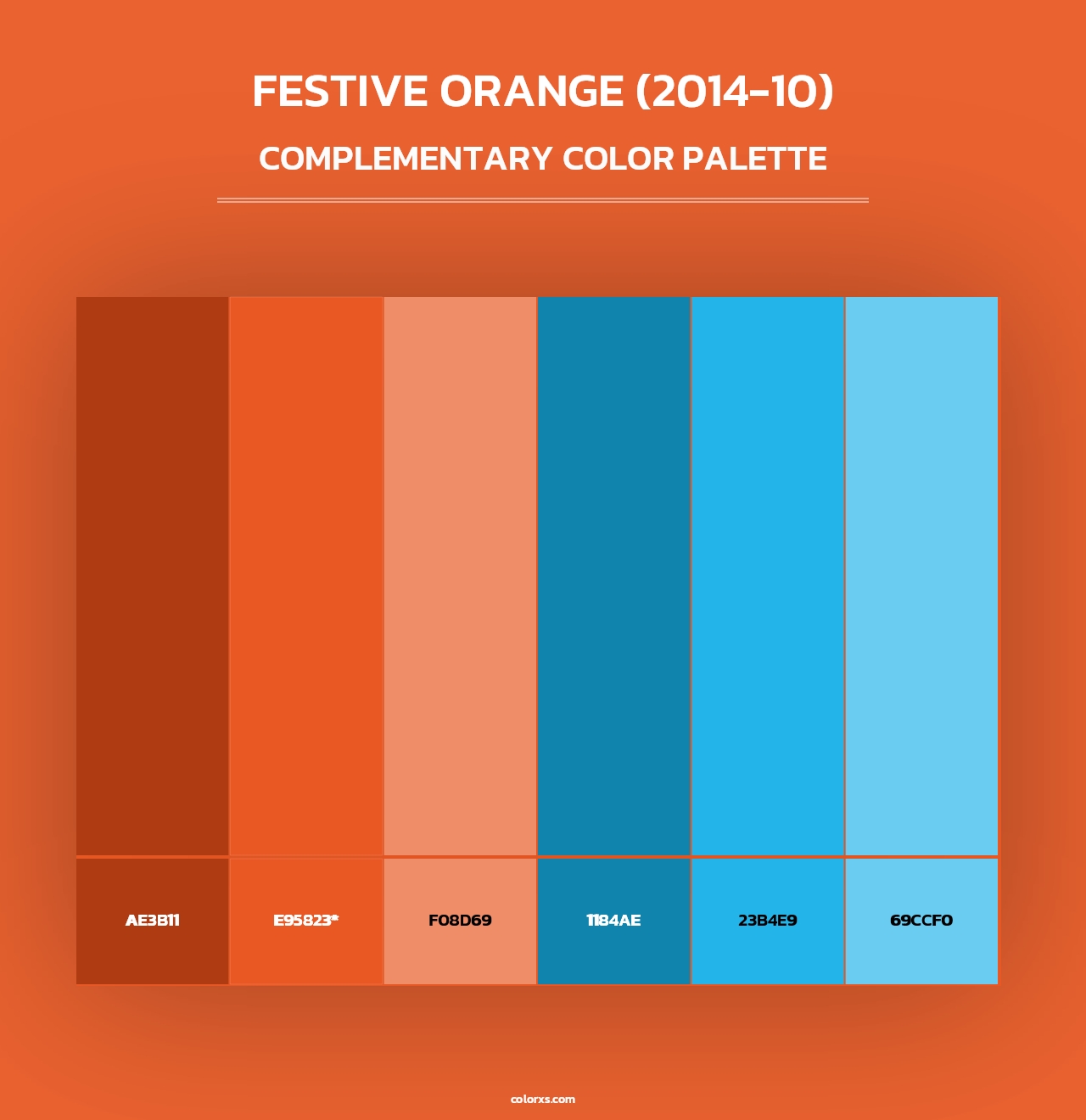 Festive Orange (2014-10) - Complementary Color Palette