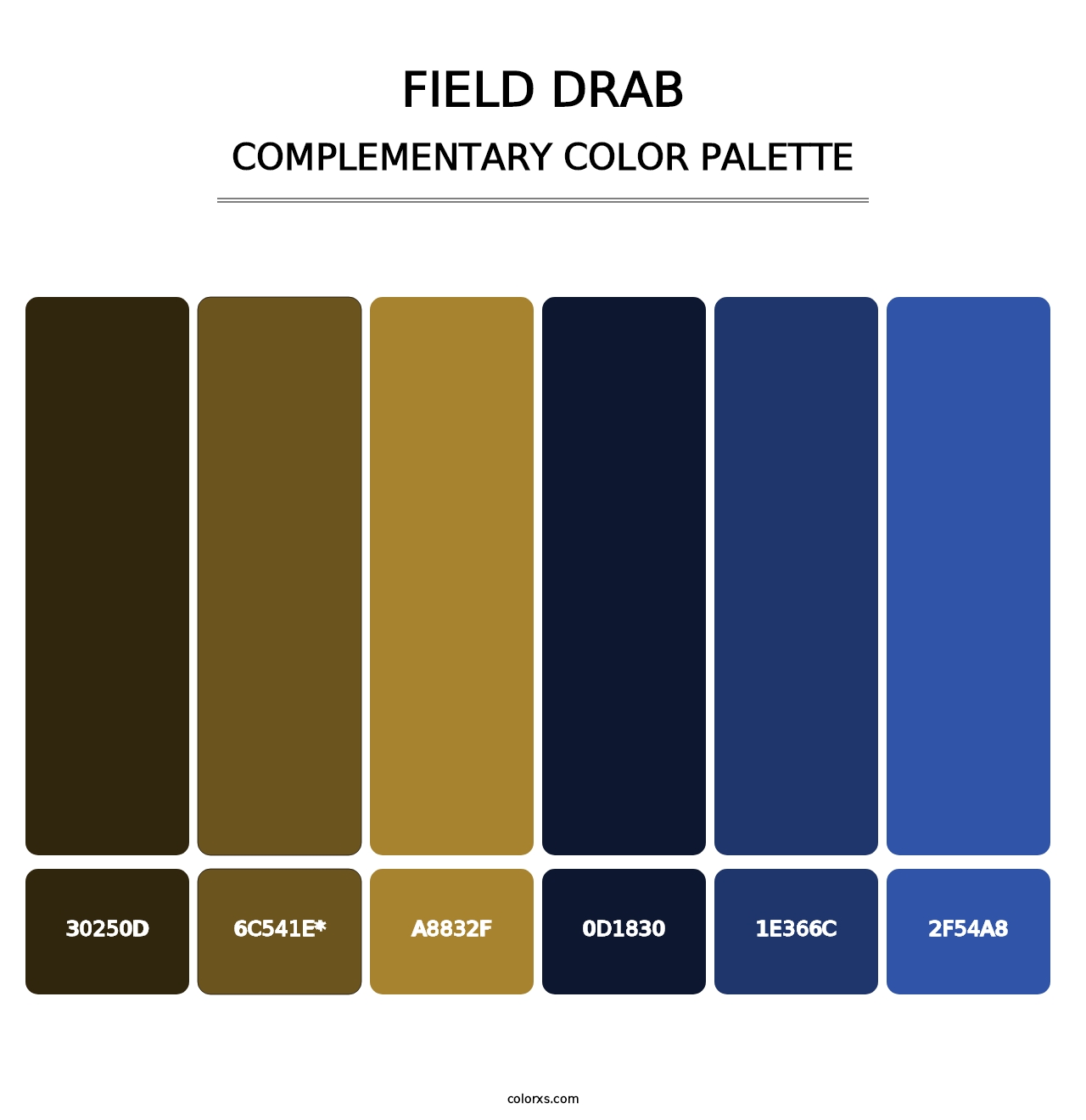 Field Drab - Complementary Color Palette