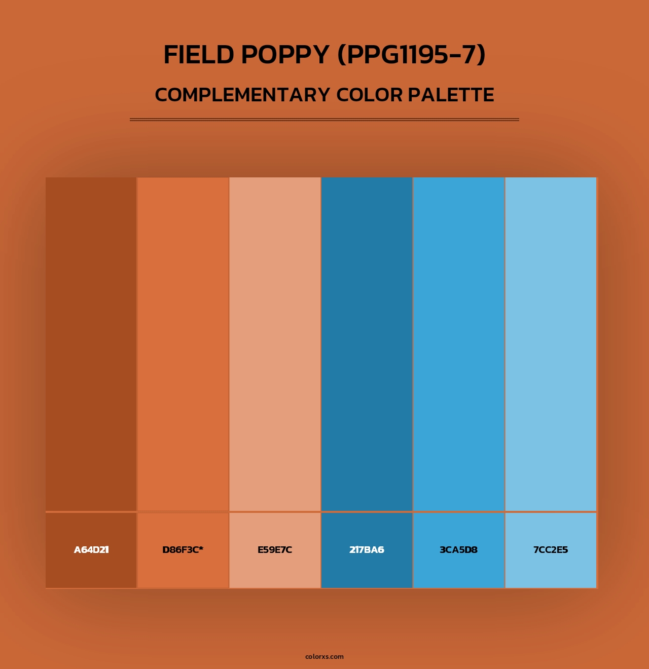 Field Poppy (PPG1195-7) - Complementary Color Palette