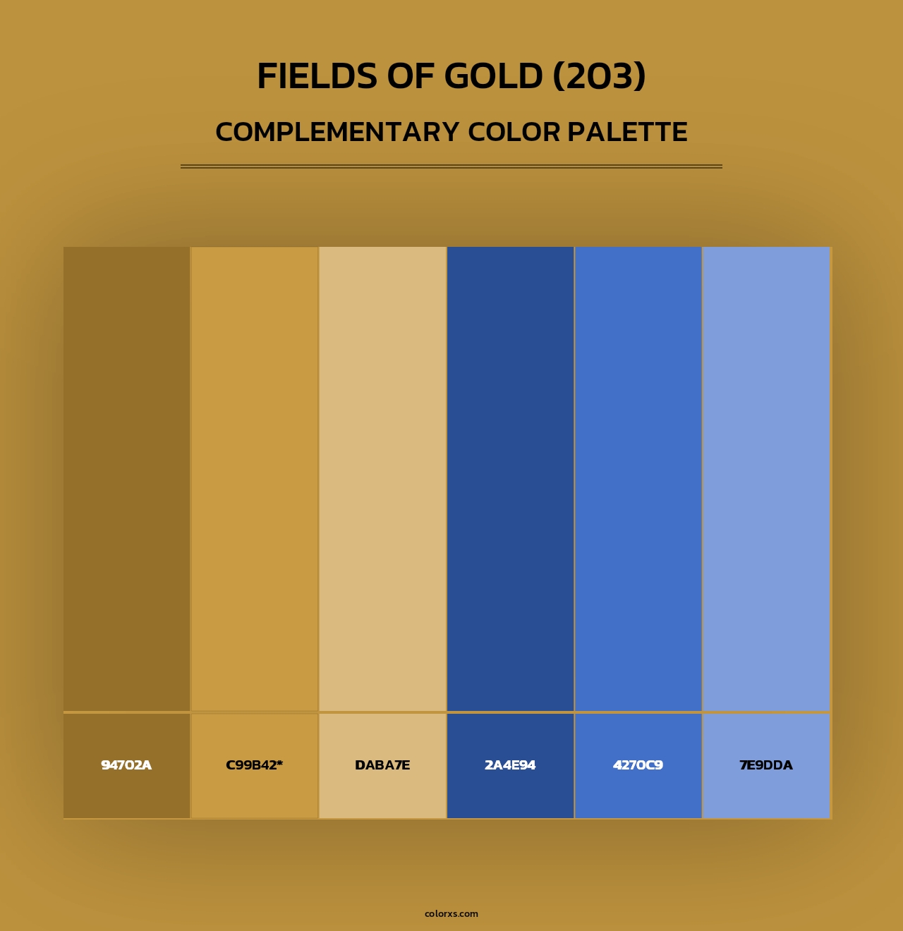 Fields of Gold (203) - Complementary Color Palette