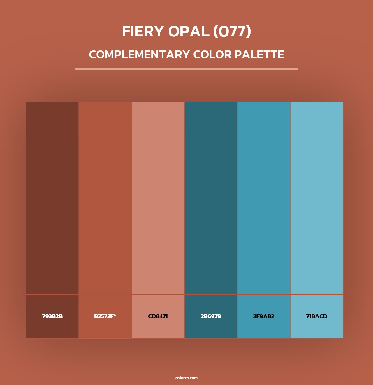 Fiery Opal (077) - Complementary Color Palette