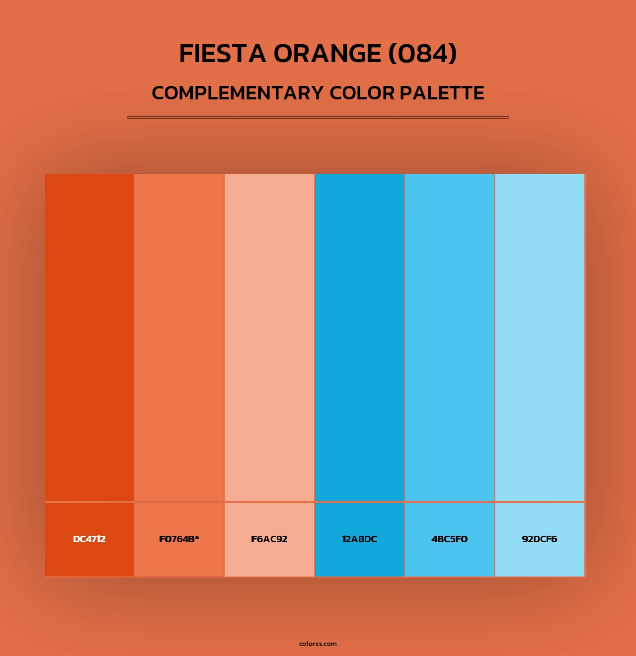 Fiesta Orange (084) - Complementary Color Palette