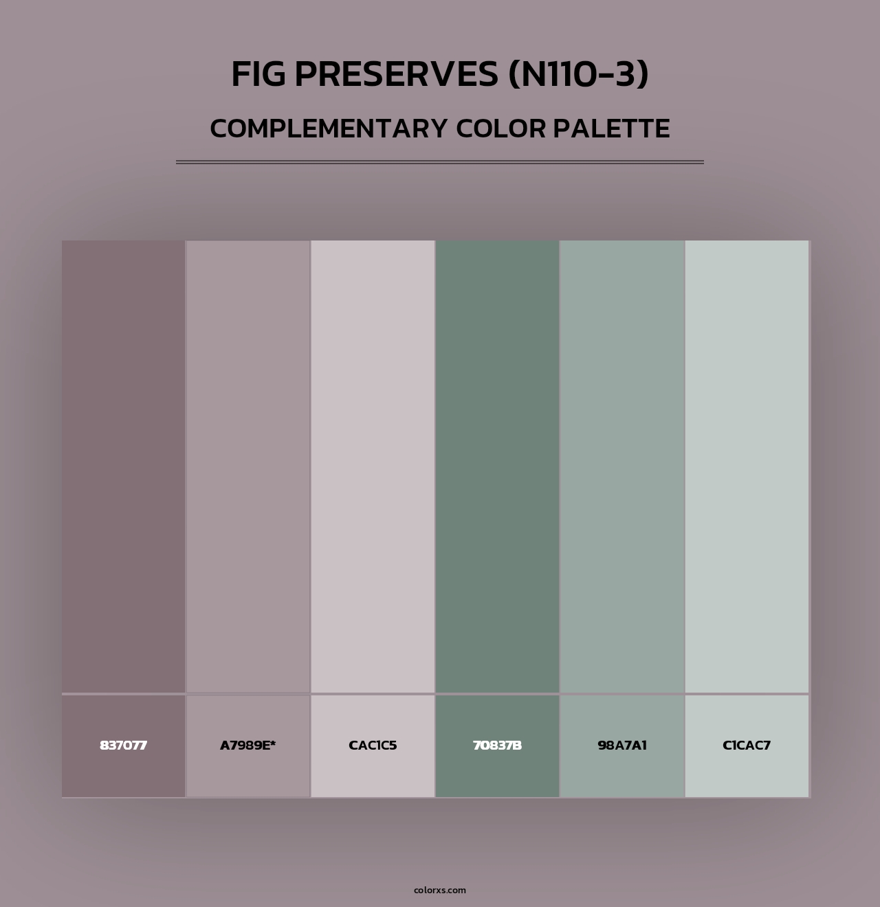 Fig Preserves (N110-3) - Complementary Color Palette