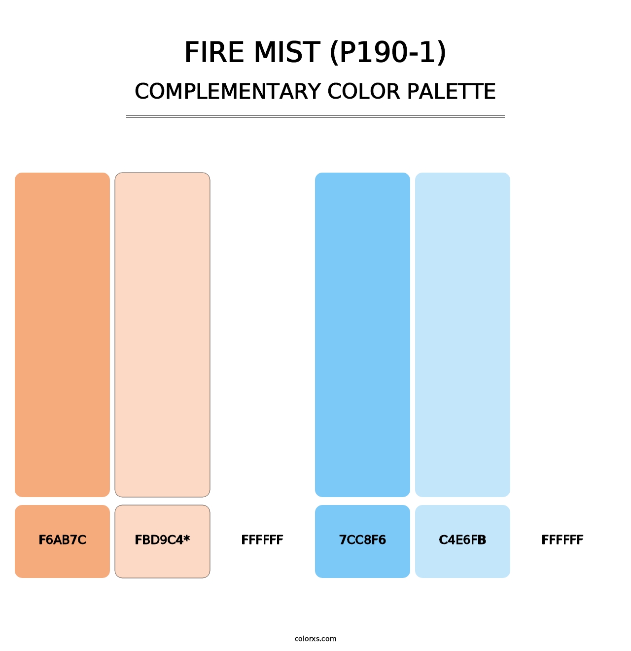 Fire Mist (P190-1) - Complementary Color Palette
