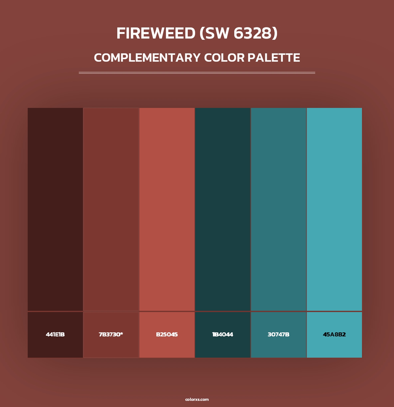 Fireweed (SW 6328) - Complementary Color Palette