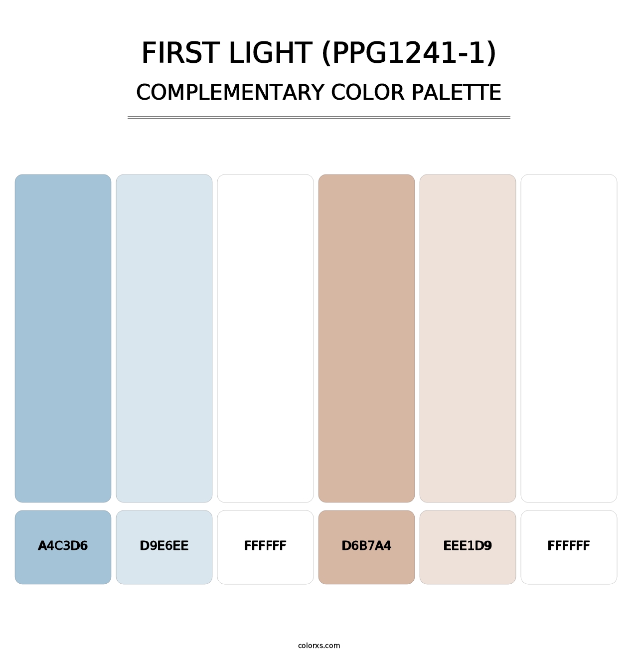 First Light (PPG1241-1) - Complementary Color Palette