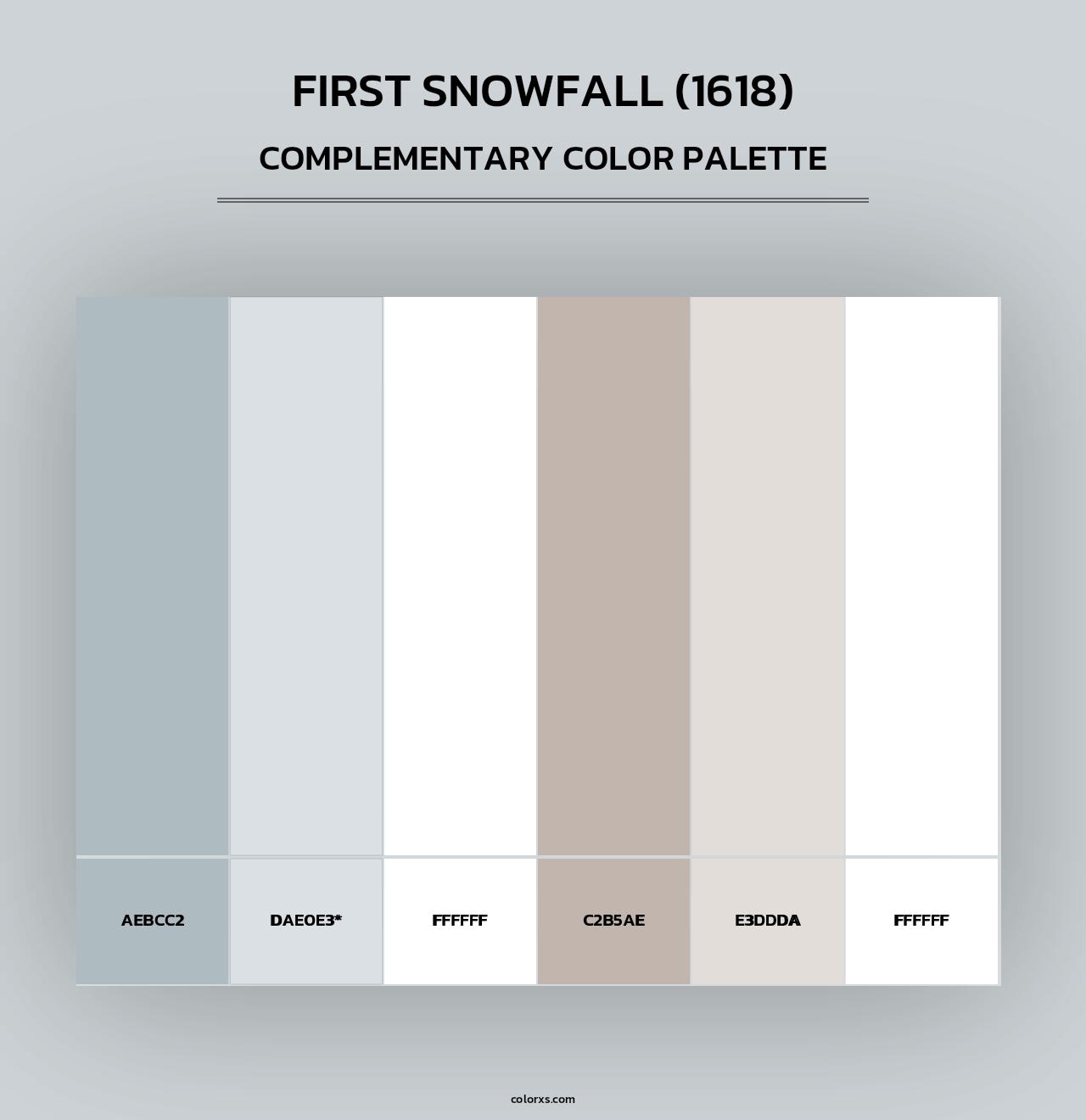 First Snowfall (1618) - Complementary Color Palette
