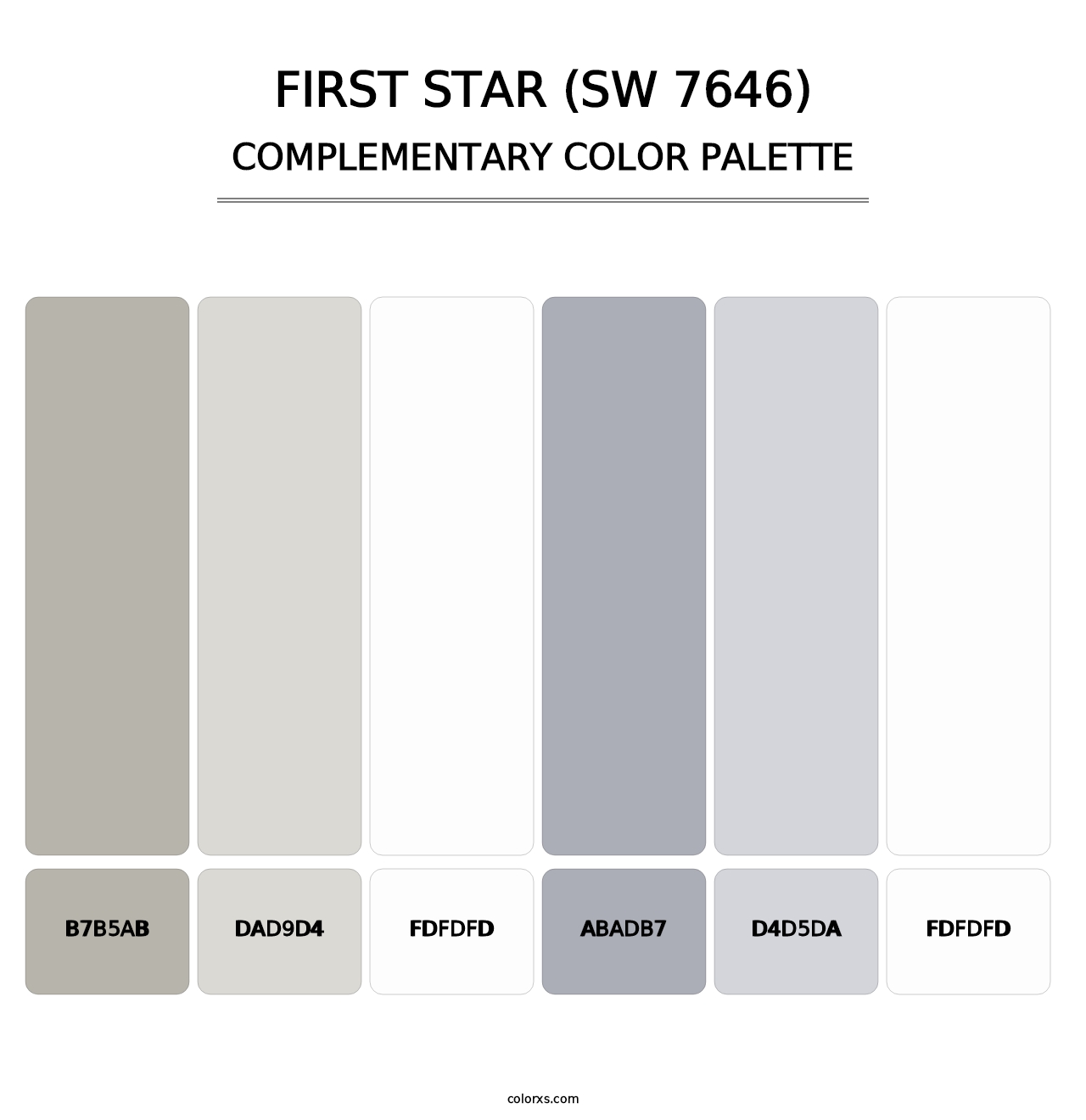 First Star (SW 7646) - Complementary Color Palette