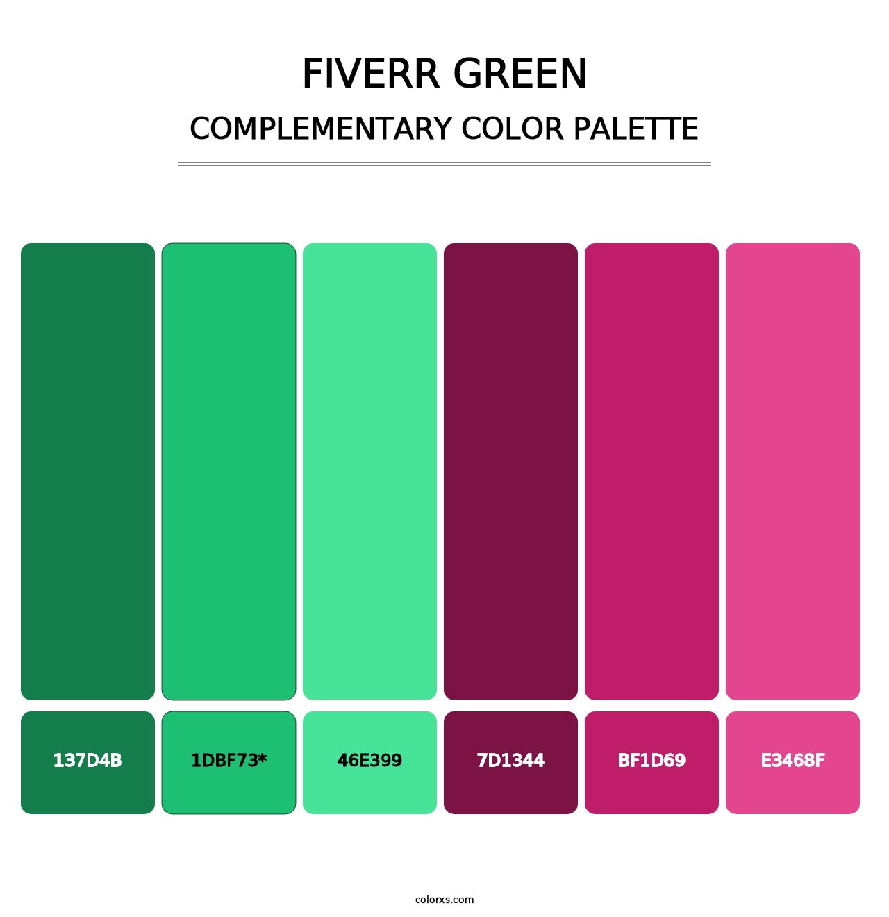 Fiverr Green - Complementary Color Palette