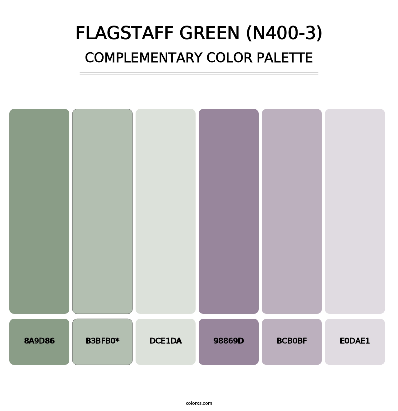 Flagstaff Green (N400-3) - Complementary Color Palette