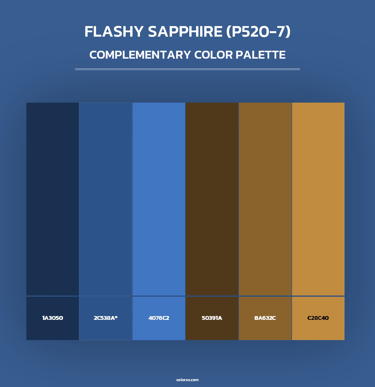 Flashy Sapphire (P520-7) - Complementary Color Palette