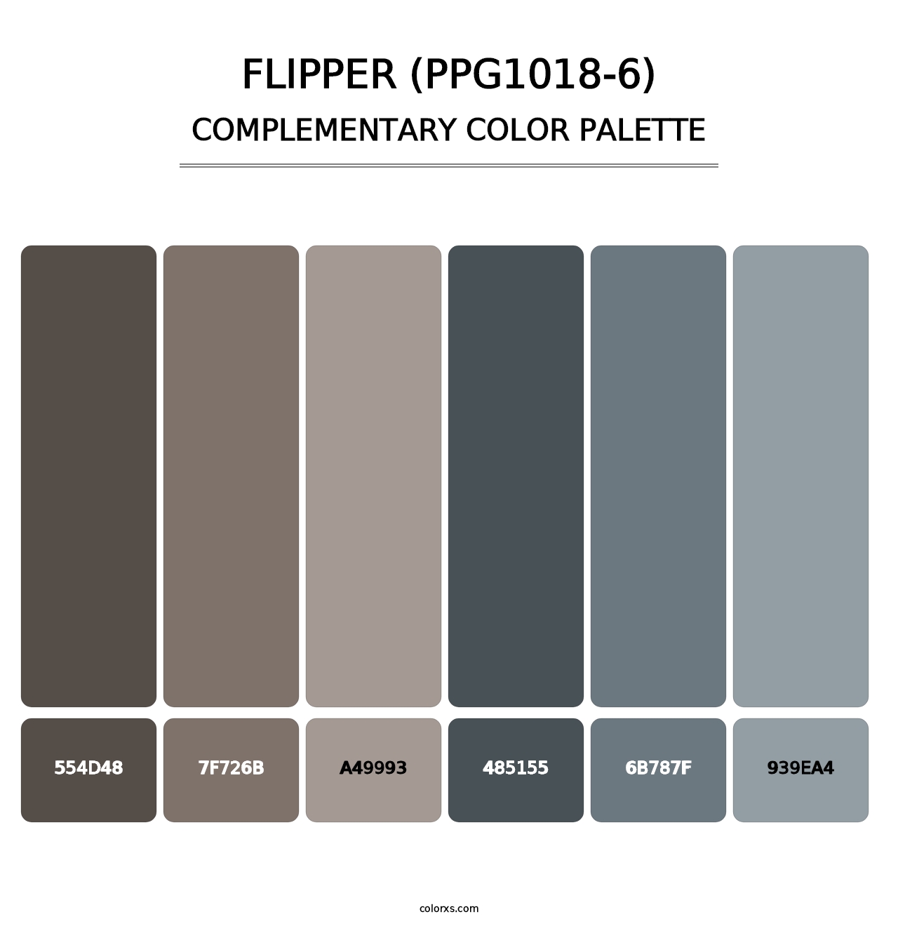 Flipper (PPG1018-6) - Complementary Color Palette