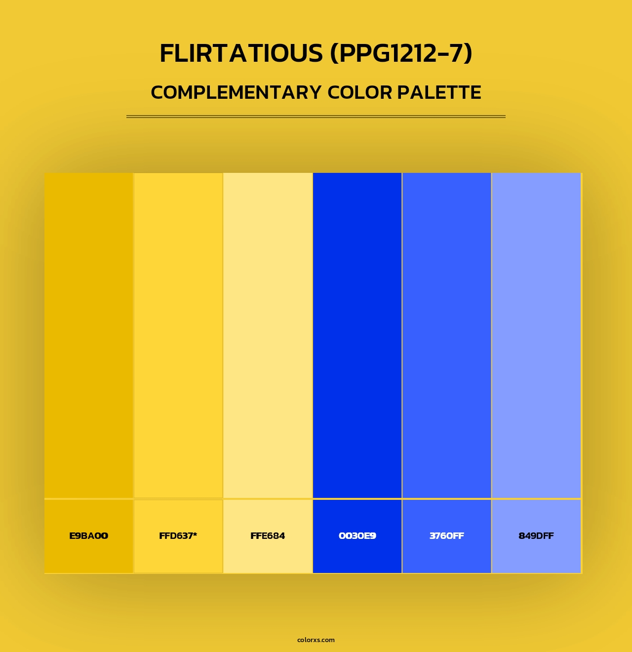 Flirtatious (PPG1212-7) - Complementary Color Palette