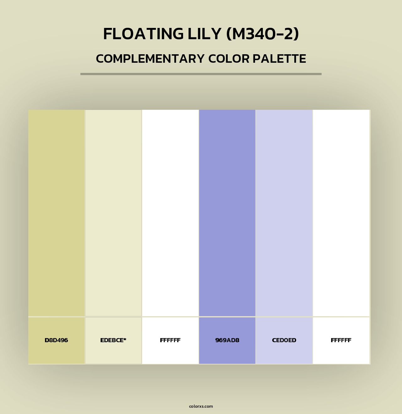 Floating Lily (M340-2) - Complementary Color Palette