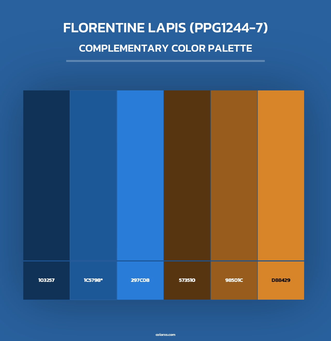 Florentine Lapis (PPG1244-7) - Complementary Color Palette