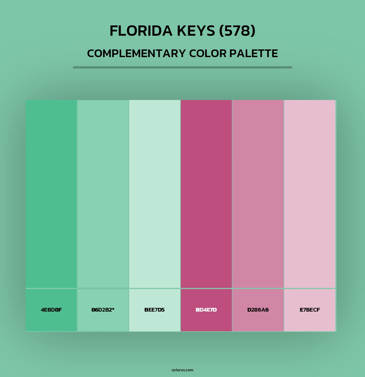 Florida Keys (578) - Complementary Color Palette