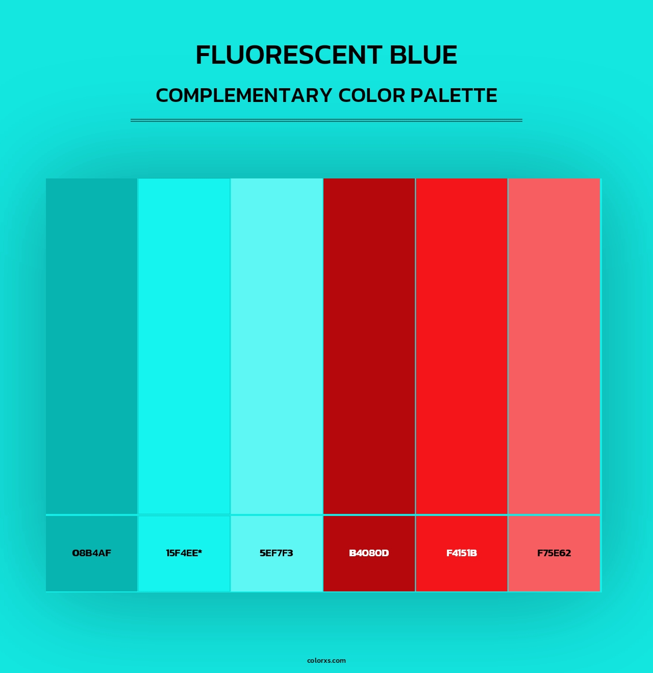 Fluorescent Blue - Complementary Color Palette