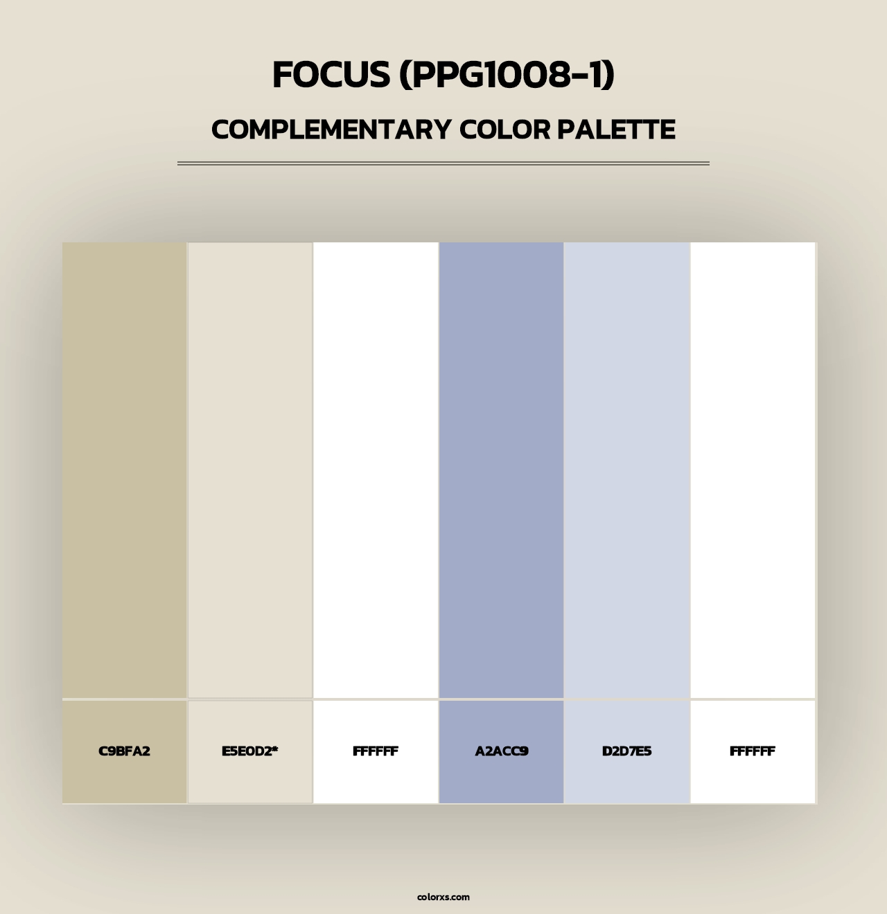 Focus (PPG1008-1) - Complementary Color Palette