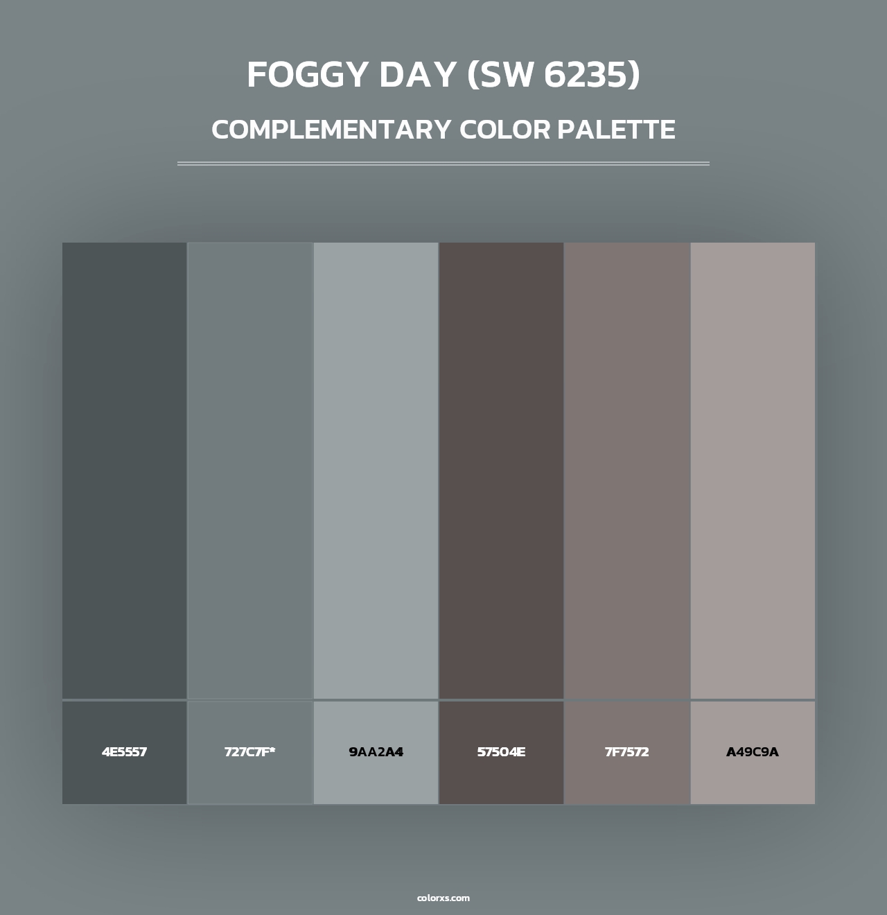 Foggy Day (SW 6235) - Complementary Color Palette