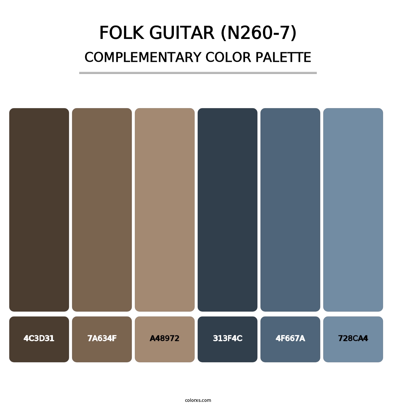 Folk Guitar (N260-7) - Complementary Color Palette