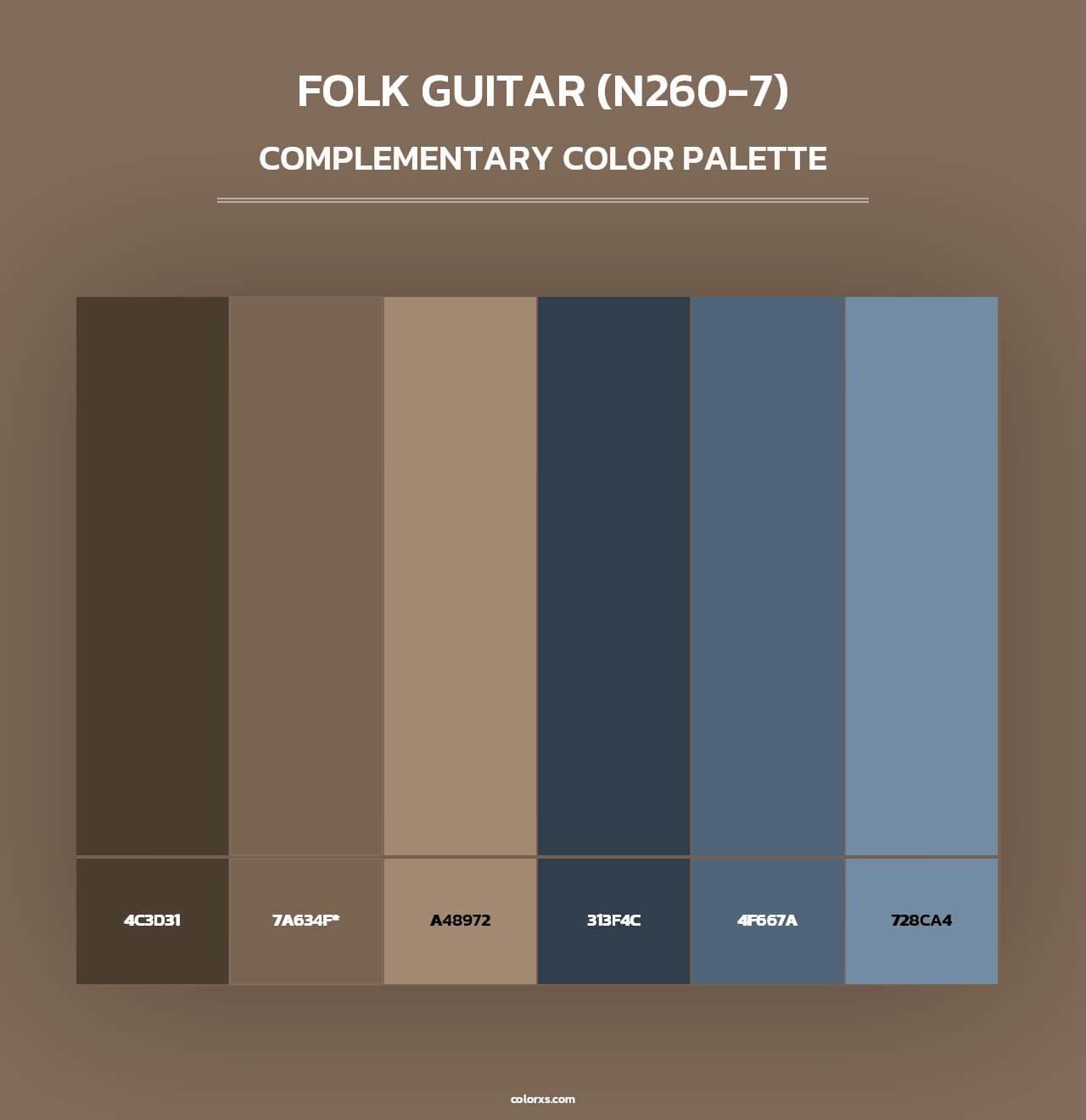 Folk Guitar (N260-7) - Complementary Color Palette