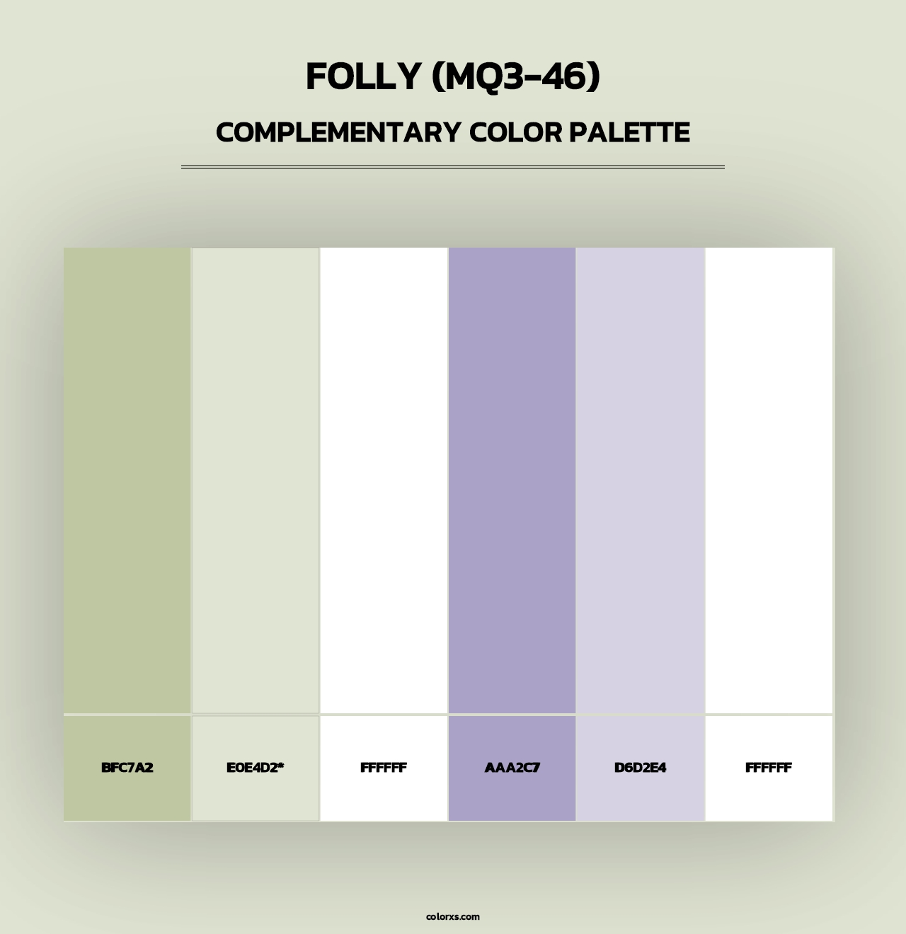Folly (MQ3-46) - Complementary Color Palette