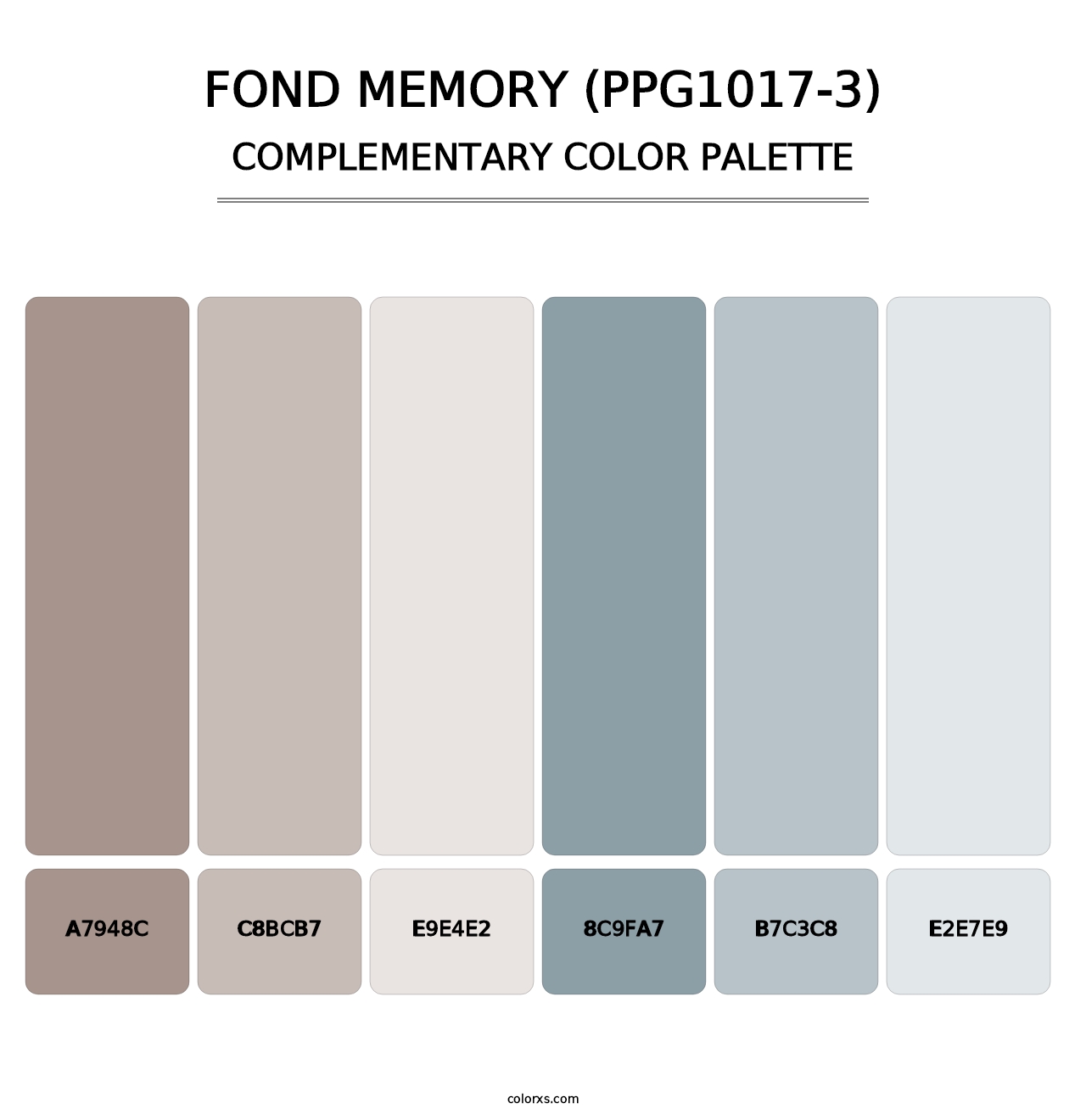 Fond Memory (PPG1017-3) - Complementary Color Palette