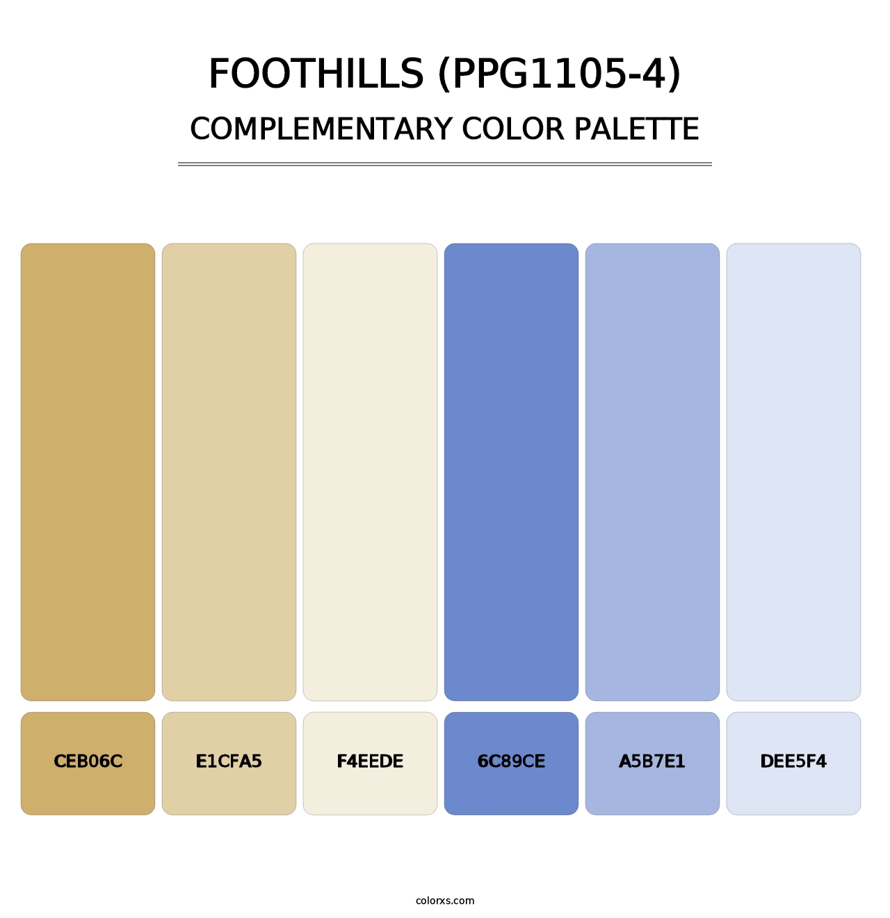 Foothills (PPG1105-4) - Complementary Color Palette