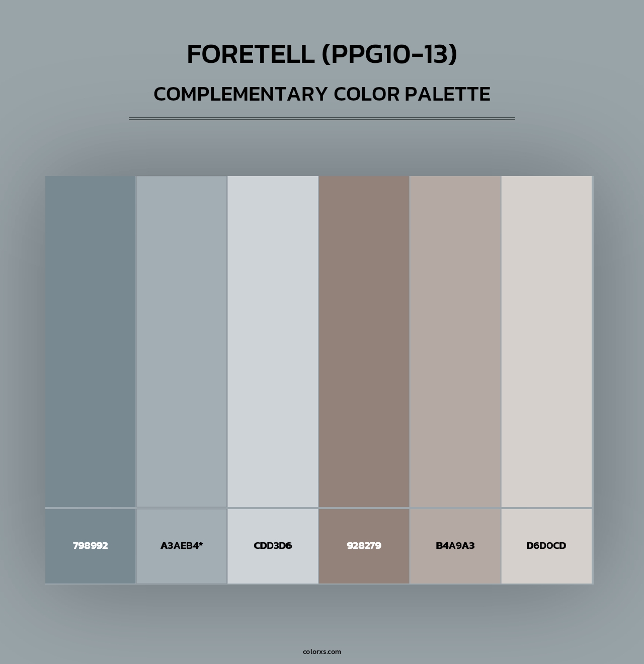 Foretell (PPG10-13) - Complementary Color Palette