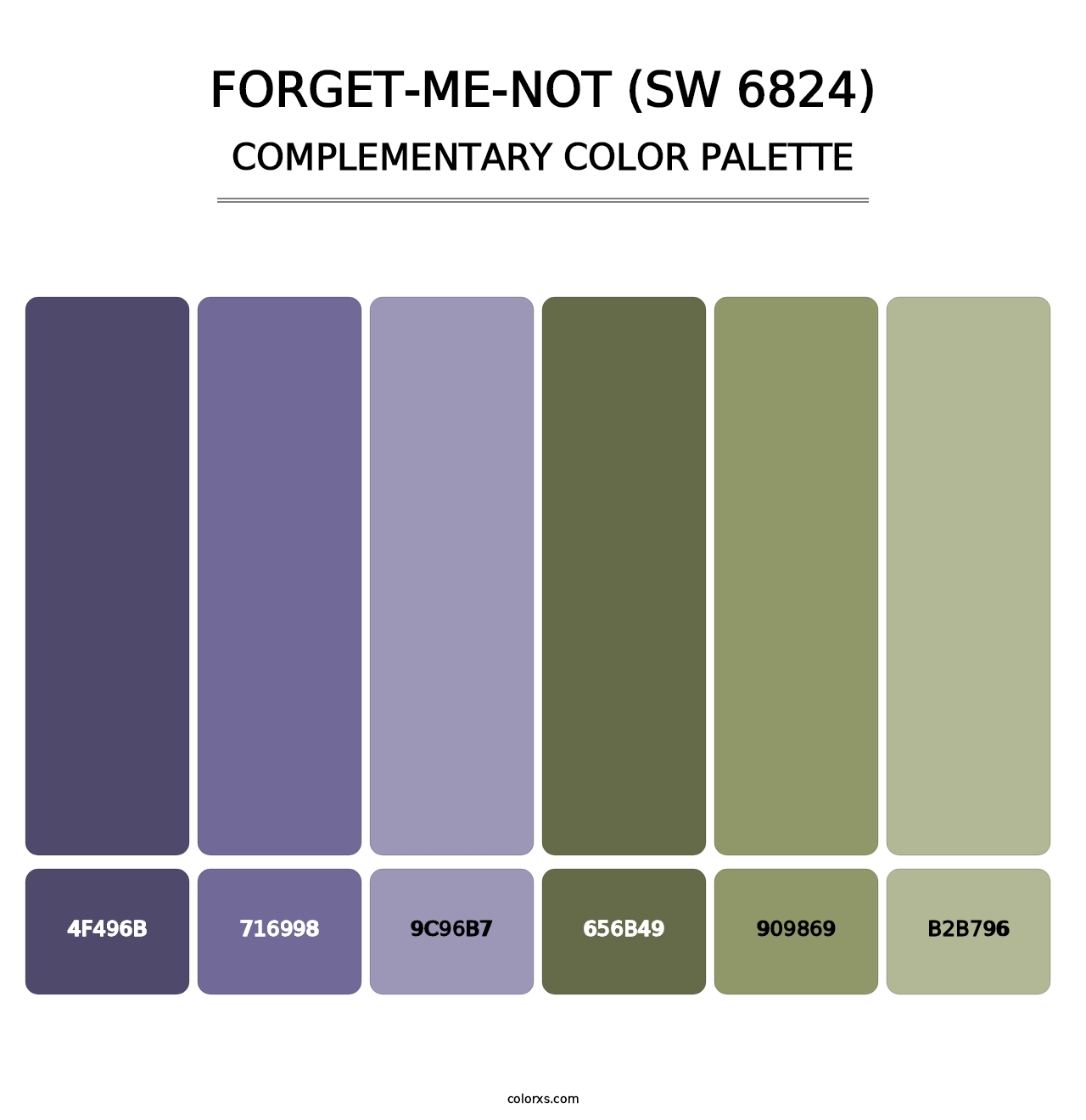 Forget-Me-Not (SW 6824) - Complementary Color Palette