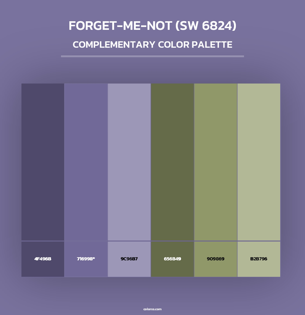 Forget-Me-Not (SW 6824) - Complementary Color Palette
