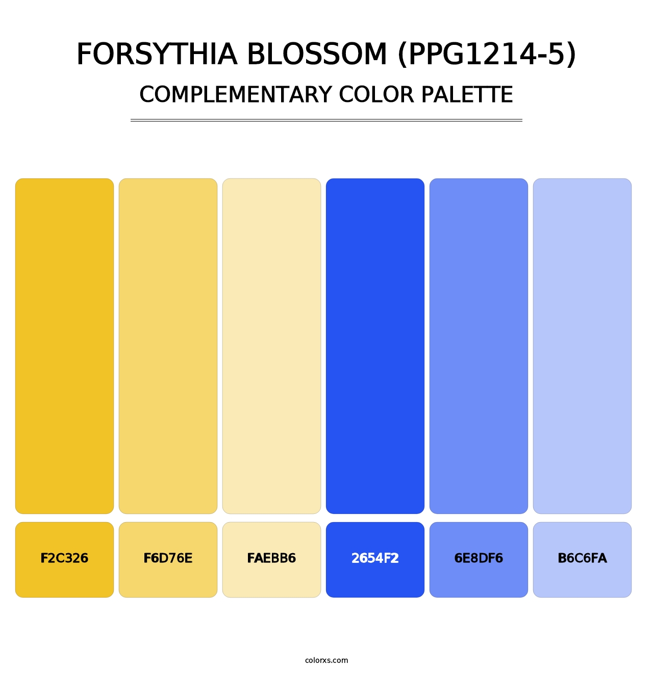 Forsythia Blossom (PPG1214-5) - Complementary Color Palette