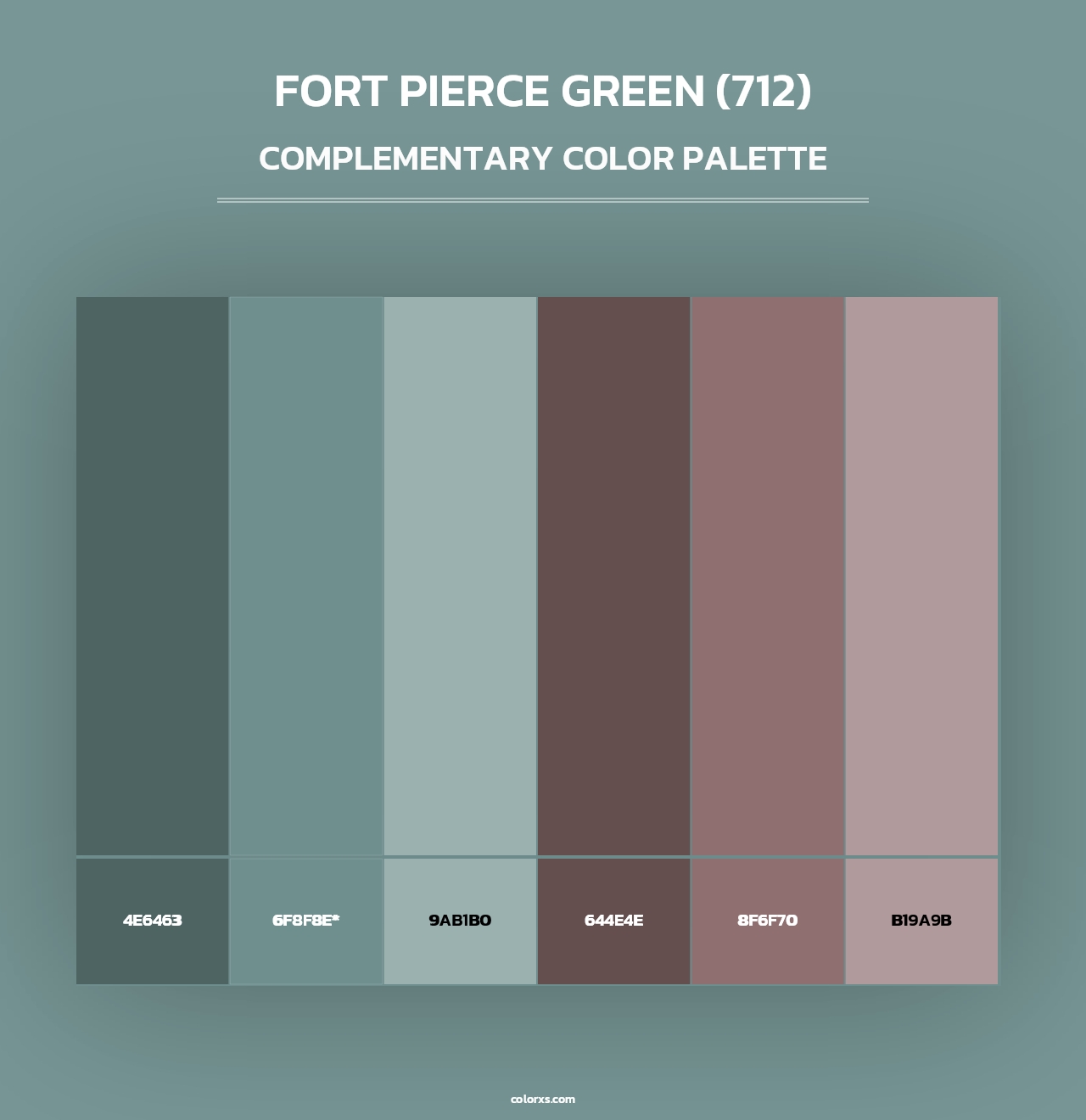 Fort Pierce Green (712) - Complementary Color Palette