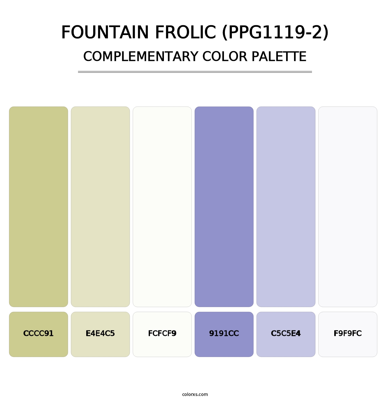 Fountain Frolic (PPG1119-2) - Complementary Color Palette