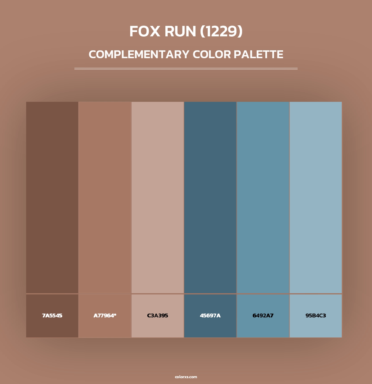 Fox Run (1229) - Complementary Color Palette