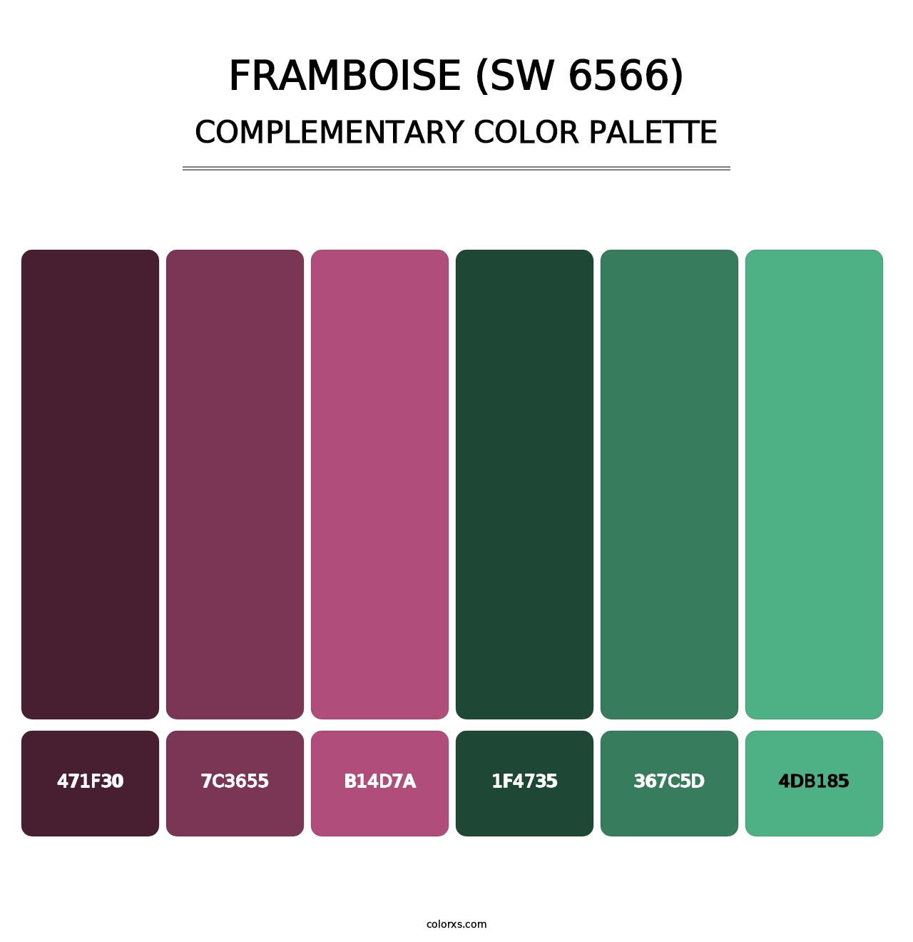 Framboise (SW 6566) - Complementary Color Palette