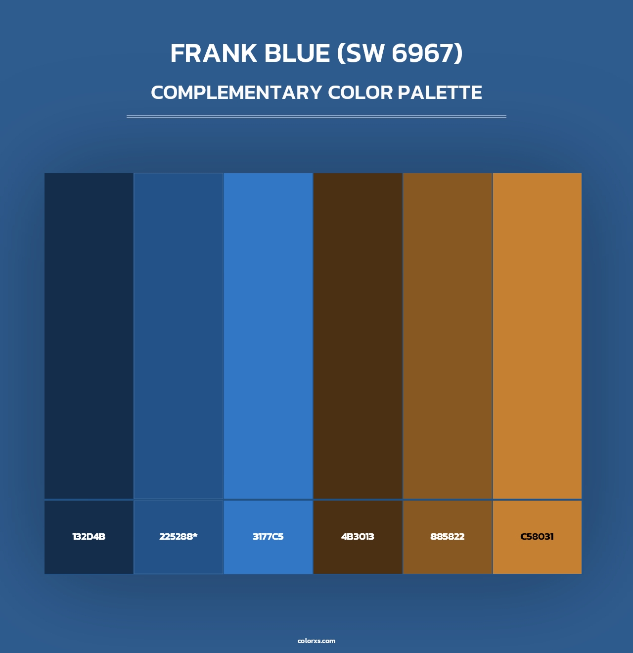 Frank Blue (SW 6967) - Complementary Color Palette