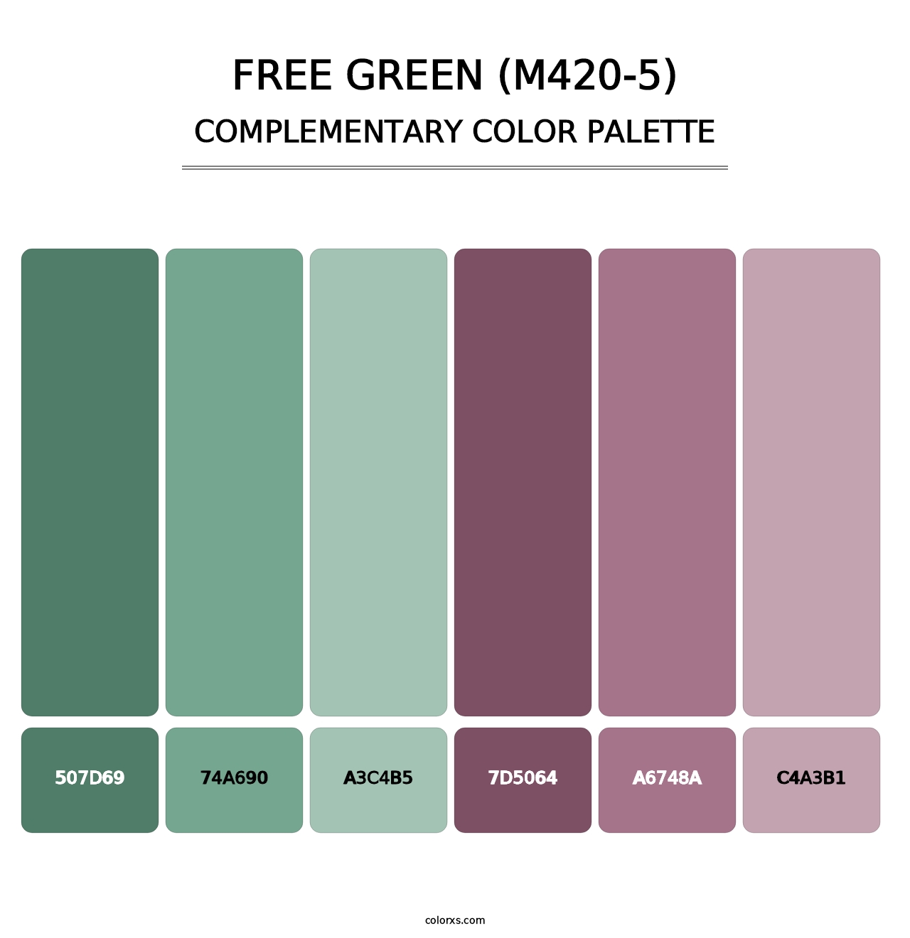 Free Green (M420-5) - Complementary Color Palette