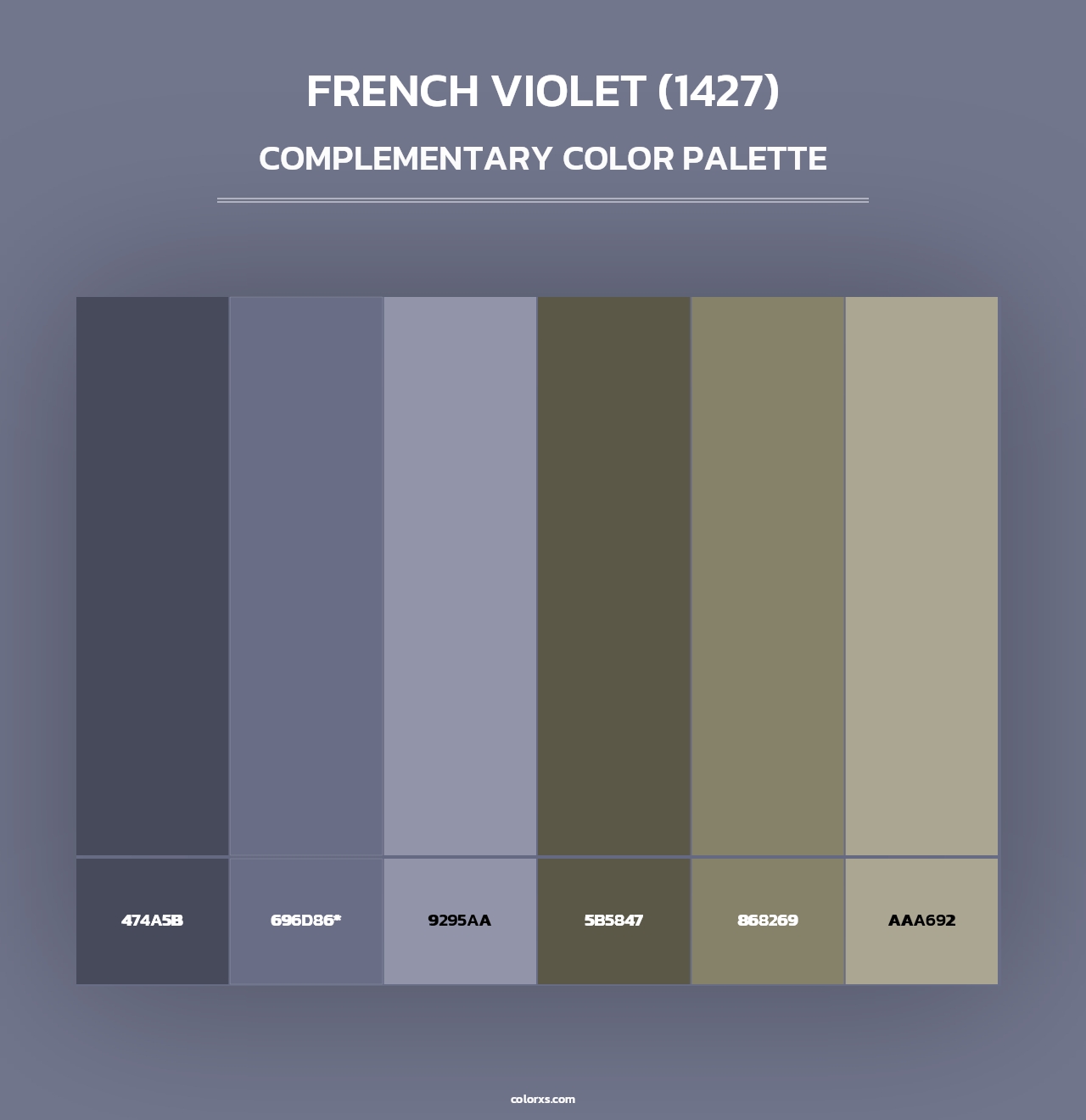French Violet (1427) - Complementary Color Palette