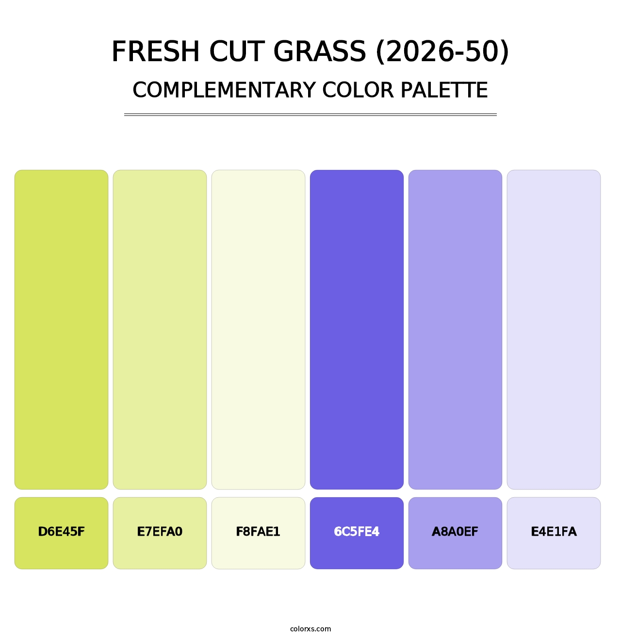 Fresh Cut Grass (2026-50) - Complementary Color Palette