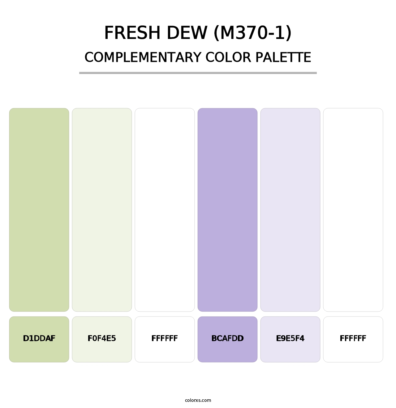 Fresh Dew (M370-1) - Complementary Color Palette