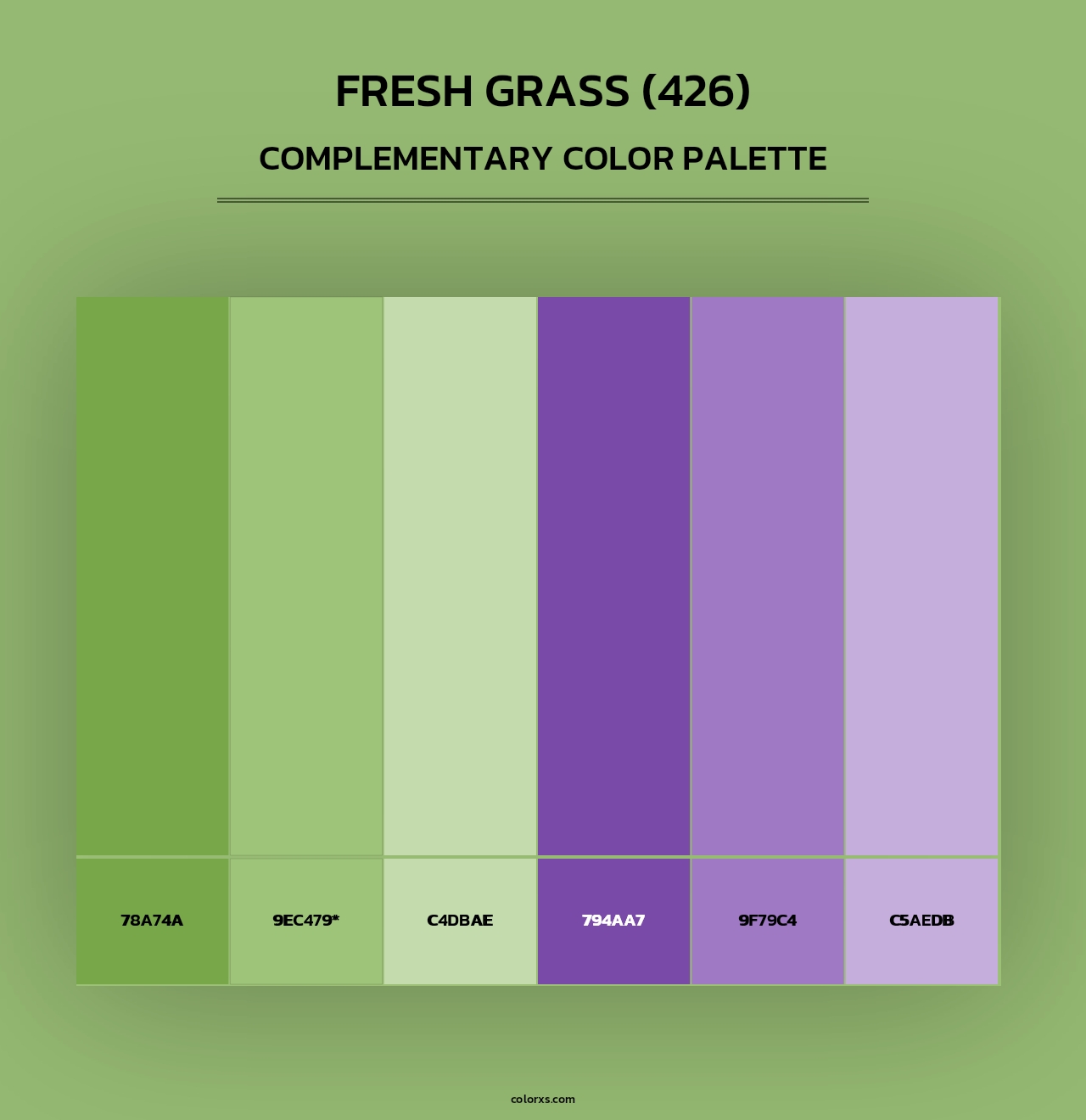 Fresh Grass (426) - Complementary Color Palette