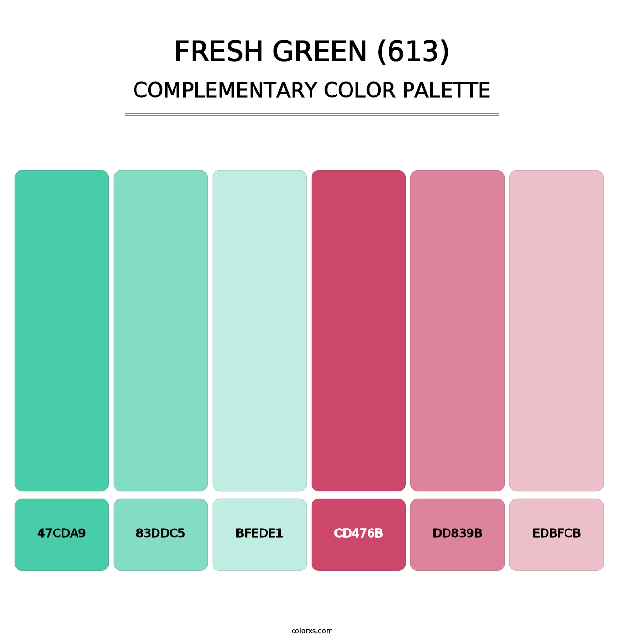 Fresh Green (613) - Complementary Color Palette