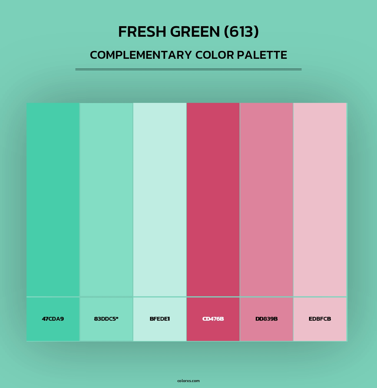Fresh Green (613) - Complementary Color Palette