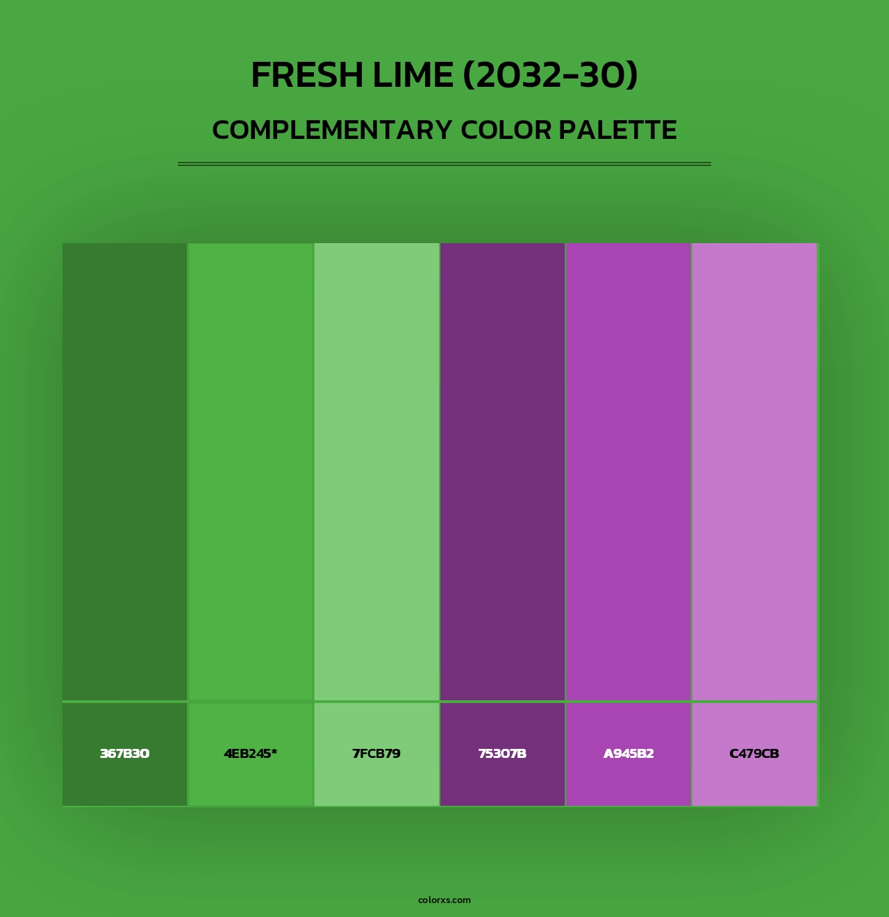 Fresh Lime (2032-30) - Complementary Color Palette