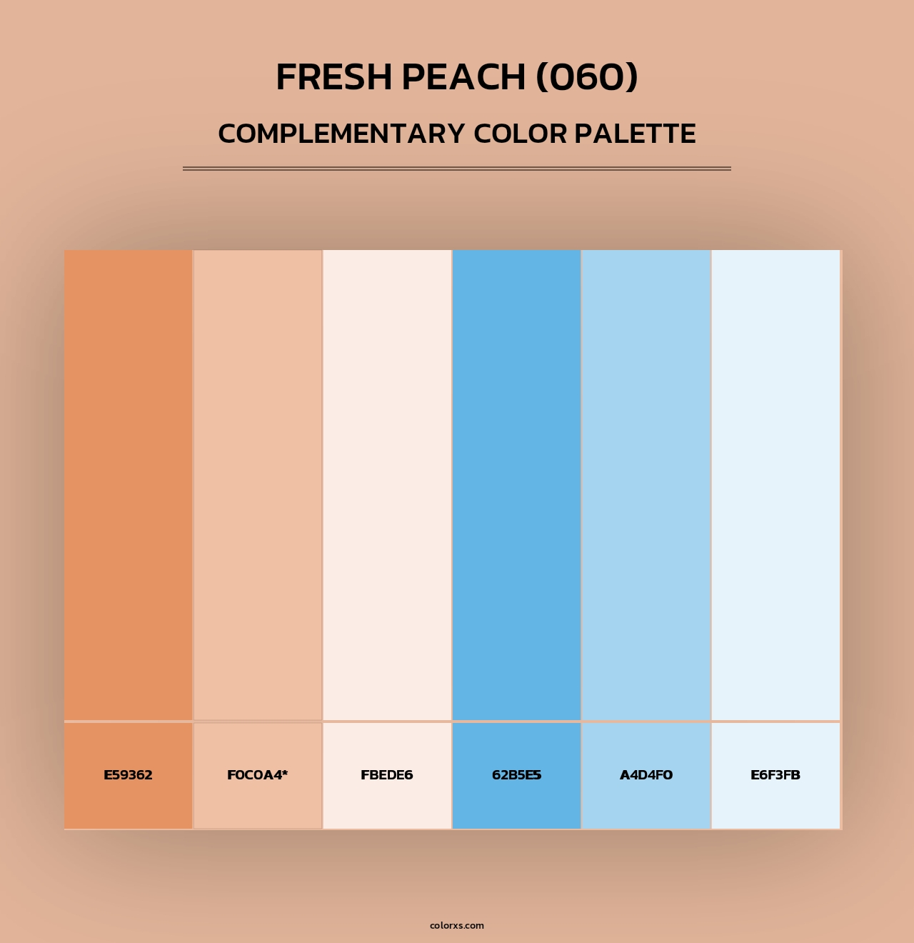 Fresh Peach (060) - Complementary Color Palette