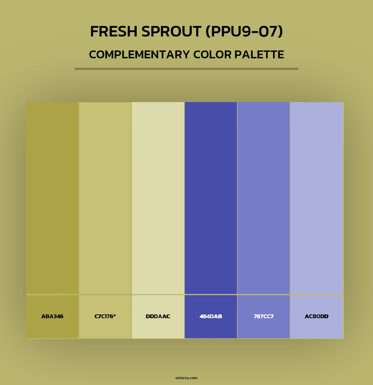 Fresh Sprout (PPU9-07) - Complementary Color Palette