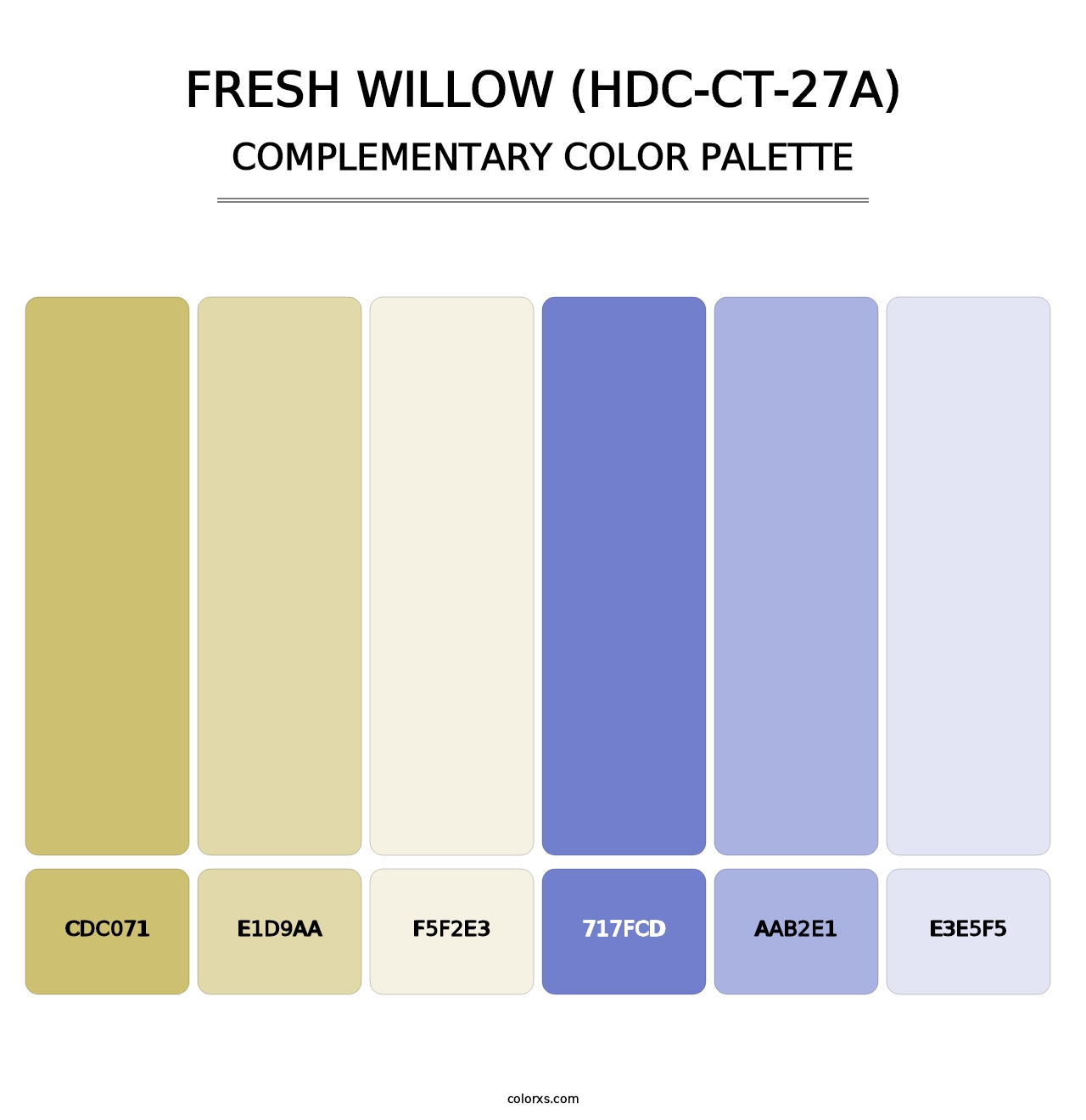 Fresh Willow (HDC-CT-27A) - Complementary Color Palette