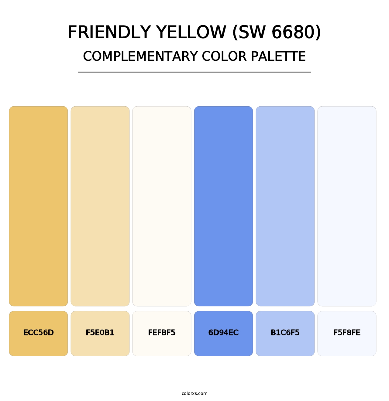 Friendly Yellow (SW 6680) - Complementary Color Palette